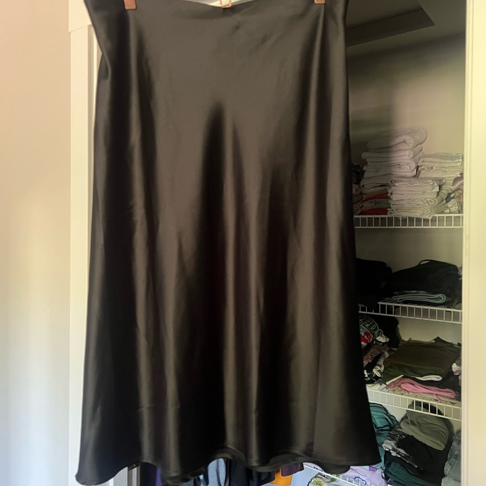 Silky Black Skirt